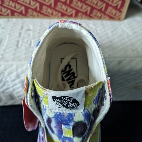 Vans Sk8 Hi Tapered Washed Tie Die Women Size 7 Yellow White VNOA4U1619X 032024 - Picture 4 of 10